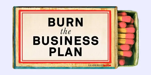 Burn the Business Plan | The Leading Blog: A Leadership Blog